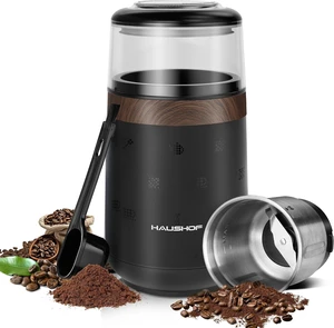 HAUSHOF Electric Coffee Grinder, One Touch Coffee Bean and Spice Grinder HAUSHOF Electric Coffee Grinder, One Touch Coffee Bean and Spice Grinder