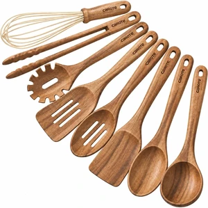 Wooden Utensil Set, 8-Piece Acacia Wood Cooking Utensils Wooden Utensil Set, 8-Piece Acacia Wood Cooking Utensils