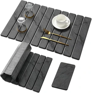 Large Stone Dish Drying Mat for Kitchen Counter, Quick Dry Stone Dishes/Bath Mats,Foldable Water Absorbing Diatomaceous Earth Drying Organizer Pad for Plate Rack Bottles Utensils(Dark Gray 24"×16") Large Stone Dish Drying Mat for Kitchen Counter, Quick Dry Stone Dishes/Bath Mats,Foldable Water Absorbing Diatomaceous Earth Drying Organizer Pad for Plate Rack Bottles Utensils(Dark Gray 24"×16")