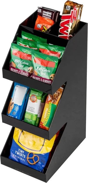 Coffee Tea Utensil and Condiment Station, Countertop Organizer, Coffee Bar, Kitchen, Acrylic, Black Coffee Tea Utensil and Condiment Station, Countertop Organizer, Coffee Bar, Kitchen, Acrylic, Black