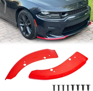 Dodge Charger Front Lip Spoiler Splitter for 2015-2024, Red Front Bumper Lip Kit Compatible with Charger SRT 392/Scat Pack/RT/GT Dodge Charger Front Lip Spoiler Splitter for 2015-2024, Red Front Bumper Lip Kit Compatible with Charger SRT 392/Scat Pack/RT/GT