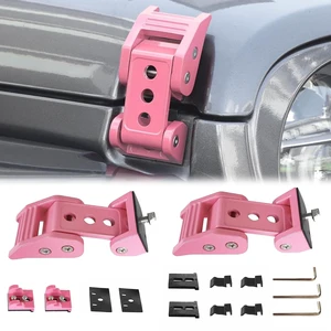 Hood Latches, 3 Hole Hood Lock Catch Kit with Hardware Aluminum Alloy for 2007-2018 Jeep Wrangler JK JKU, 2018-2024 JL JLU & Jeep Gladiator Anti-Rattle Secure Hold Off Road Pink Hood Latches, 3 Hole Hood Lock Catch Kit with Hardware Aluminum Alloy for 2007-2018 Jeep Wrangler JK JKU, 2018-2024 JL JLU & Jeep Gladiator Anti-Rattle Secure Hold Off Road Pink
