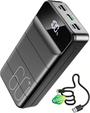 Portable Charger 60000mAh Power Bank 22.5W Fast Charging USB C Battery Pack Portable Charger 60000mAh Power Bank 22.5W Fast Charging USB C Battery Pack