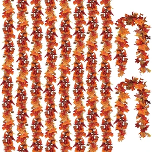 10 Pack Fall Leaf Garland, Hanging Vines Garland Artificial Fall Maple LeavesThanksgiving Decor for Home Wedding Fireplace Party 10 Pack Fall Leaf Garland, Hanging Vines Garland Artificial Fall Maple LeavesThanksgiving Decor for Home Wedding Fireplace Party
