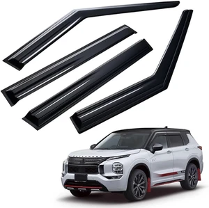 Tape-on Window Visor Compatible with Mitsubishi Outlander 2022 2023 2024 2025 2026,4PCS Black Window Vent Deflectors,Window Rain Guards Tape-on Window Visor Compatible with Mitsubishi Outlander 2022 2023 2024 2025 2026,4PCS Black Window Vent Deflectors,Window Rain Guards