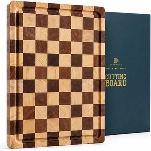 Checkered Wood Cutting Board, Large Rectangular, 17 x 12 in Checkered Wood Cutting Board, Large Rectangular, 17 x 12 in