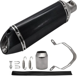 Motorcycle Slip On Muffler,1.5-2" Carbon Fiber Unversal Slip on Silencers Motorcycle Slip On Muffler,1.5-2" Carbon Fiber Unversal Slip on Silencers