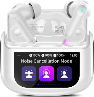 Active Noise Cancelling Ear Buds 48H Wireless Earbuds with Touch Screen Active Noise Cancelling Ear Buds 48H Wireless Earbuds with Touch Screen