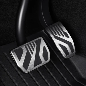 2PCS Stainless Steel Self-Snap Lock Pedal Covers for All Model Y & Model 3 2PCS Stainless Steel Self-Snap Lock Pedal Covers for All Model Y & Model 3