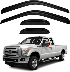 Window Rain Guards Visors for 1999-2016 Ford F250 F350 F450 Super Duty Extended Cab, Window Vent Wind Shades Deflectors for 99-16 F-250 F-350 F-450 SuperCab Window Rain Guards Visors for 1999-2016 Ford F250 F350 F450 Super Duty Extended Cab, Window Vent Wind Shades Deflectors for 99-16 F-250 F-350 F-450 SuperCab