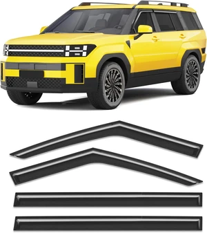 Tape-on Window Visors Rain Guards for Hyundai Santa Fe 2024-2026 Tape-on Window Visors Rain Guards for Hyundai Santa Fe 2024-2026