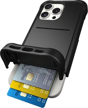 for iPhone 16 Pro Max Wallet Case Card Holder, Wingmate, Black for iPhone 16 Pro Max Wallet Case Card Holder, Wingmate, Black