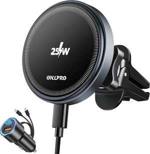 25W MagSafe Car Charger Mount, Magnetic Wireless Car Charging Holder 25W MagSafe Car Charger Mount, Magnetic Wireless Car Charging Holder
