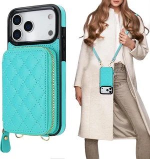 Crossbody Wallet Case for iPhone 18 Pro Max / 17 Pro Max Mint Green Crossbody Wallet Case for iPhone 18 Pro Max / 17 Pro Max Mint Green