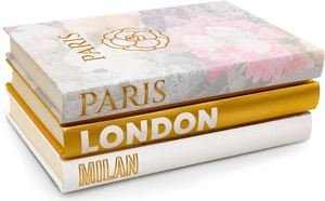Gold Decorative Books for Home Decor - Set of 3 Shelf Decor Gold Decorative Books for Home Decor - Set of 3 Shelf Decor