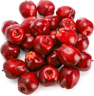 24 Pcs Artificial Apples, Realistic Fake Red Delicious Apples, Decorative Lifelike Faux Apples for Home Kitchen Festival Party Photography Christmas Decoration 24 Pcs Artificial Apples, Realistic Fake Red Delicious Apples, Decorative Lifelike Faux Apples for Home Kitchen Festival Party Photography Christmas Decoration