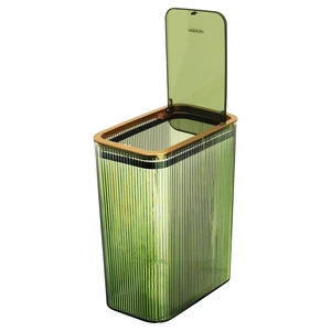 Bathroom Trash Cans with Lids, 2.6 Gallon (Green) Bathroom Trash Cans with Lids, 2.6 Gallon (Green)