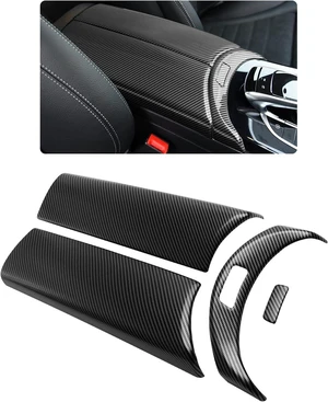 Center Armrest Box Cover for Mercedes-Benz C-Class/GLC-Class W205 X253 (2015-2021) ABS Plastic Interior Trim Protector, Scratch-Resistant (W205, Carbon Fiber Texture) Center Armrest Box Cover for Mercedes-Benz C-Class/GLC-Class W205 X253 (2015-2021) ABS Plastic Interior Trim Protector, Scratch-Resistant (W205, Carbon Fiber Texture)
