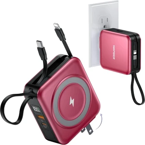 10000mAh Portable Charger Power Bank Built in Cables&Wall Plug 10000mAh Portable Charger Power Bank Built in Cables&Wall Plug