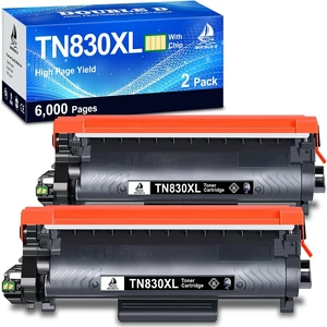 TN830XL TN830 Toner Cartridge Compatible for Brother TN830 TN830XL Replacement with HL-L2460DW DCP-L2640DW HL-L2405W MFC-L2820DW HL-L2420DW Toner Printer (2 Black) TN830XL TN830 Toner Cartridge Compatible for Brother TN830 TN830XL Replacement with HL-L2460DW DCP-L2640DW HL-L2405W MFC-L2820DW HL-L2420DW Toner Printer (2 Black)