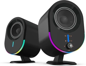 Computer Speakers, Bluetooth PC Speakers, AC Powered Gaming Speaker with 3 EQ Modes, Stereo Speakers with 6 RGB Modes, Aux in, Headphone, USB port Speaker for Laptop/Desktop/TV, 2*15W, 2.0 CH Computer Speakers, Bluetooth PC Speakers, AC Powered Gaming Speaker with 3 EQ Modes, Stereo Speakers with 6 RGB Modes, Aux in, Headphone, USB port Speaker for Laptop/Desktop/TV, 2*15W, 2.0 CH