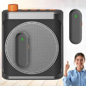 Voice Amplifier Wireless Microphone for Teachers/Classroom/Yoga/Meeting,Portable Bluetooth Speaker with 2pcs Clip-On Magnetic Wireless Lavalier Lapel Microphones Mini Megaphone Speaker PA System Black Voice Amplifier Wireless Microphone for Teachers/Classroom/Yoga/Meeting,Portable Bluetooth Speaker with 2pcs Clip-On Magnetic Wireless Lavalier Lapel Microphones Mini Megaphone Speaker PA System Black