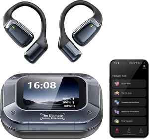 NE25 AI Translation Earbuds Real Time with LCD Touch Screen NE25 AI Translation Earbuds Real Time with LCD Touch Screen
