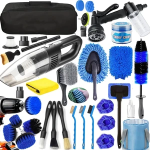 36Pcs Car Detailing Kit, Car Detailing Brush Set, Car Wash Cleaning Kit, Car Detailing Brushes, Professional Car Care Kit for Interior Exterior Wheels, Blue 36Pcs Car Detailing Kit, Car Detailing Brush Set, Car Wash Cleaning Kit, Car Detailing Brushes, Professional Car Care Kit for Interior Exterior Wheels, Blue