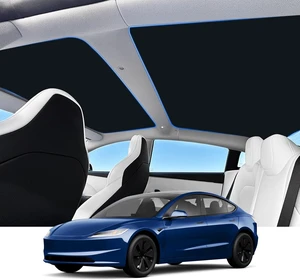 Black Sunshade Roof Sunroof Cover Waterproof Sunshade - Fits 2020-2026 Tesla Model 3/ Highland - UV Block & Heat Reduction Window Accessories - with Black Buckle - No Sag Ice-Crystal Cooling Coatings Black Sunshade Roof Sunroof Cover Waterproof Sunshade - Fits 2020-2026 Tesla Model 3/ Highland - UV Block & Heat Reduction Window Accessories - with Black Buckle - No Sag Ice-Crystal Cooling Coatings