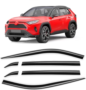 Tape-On Window Visors Rain Guards for Toyota RAV4 2019-2025,6pcs Tape-On Window Visors Rain Guards for Toyota RAV4 2019-2025,6pcs