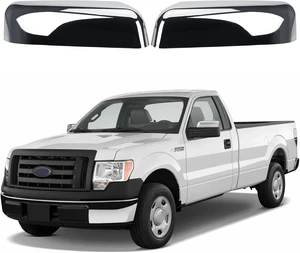Chrome Top Half Mirror Covers Caps Replace for 2009-2014 Ford F150 Chrome Top Half Mirror Covers Caps Replace for 2009-2014 Ford F150