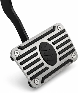 Automatic Transmission Brake Pedal Pad Extender, Stainless Steel Enlarged and Widened Brake Pedal Cover with Rubber Anti-Slip Strips Automatic Transmission Brake Pedal Pad Extender, Stainless Steel Enlarged and Widened Brake Pedal Cover with Rubber Anti-Slip Strips