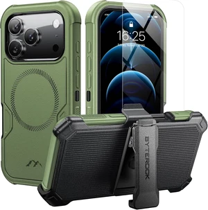 for iPhone 17 Pro Case 6.3" with Belt Clip Holster, Green for iPhone 17 Pro Case 6.3" with Belt Clip Holster, Green