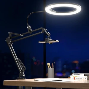10" Ring Light with Overhead Phone Mount for Content Creation 10" Ring Light with Overhead Phone Mount for Content Creation
