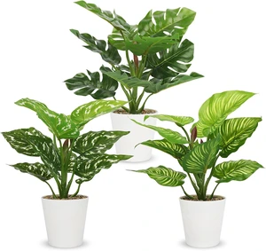3 Pack Small Artificial Potted Plants for Home, Office Decor 3 Pack Small Artificial Potted Plants for Home, Office Decor