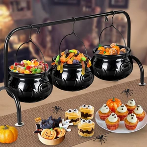 Halloween Party Decorations, 3 Ceramic Witches Cauldron Serving Bowls Set Halloween Party Decorations, 3 Ceramic Witches Cauldron Serving Bowls Set