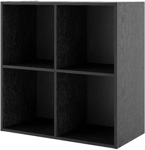 Apexa 4-Cube Storage Organizer Shelves, Stackable Wood Bookcase Fits Cubby Bins for Organization, Dorm Teen Room Decor & Home Office, Black Apexa 4-Cube Storage Organizer Shelves, Stackable Wood Bookcase Fits Cubby Bins for Organization, Dorm Teen Room Decor & Home Office, Black