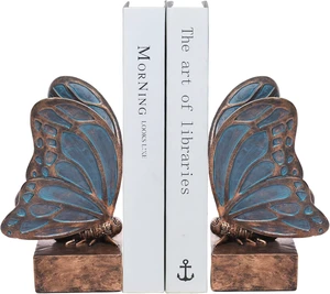 Vintage Blue Butterfly Bookends,Resin Book Ends for Shelves,Heavy Duty Decorative Bookends,Creative Book Stopper Holder Decor for Desk Home Office,Shelf Decoration,Gifts for Mother's Day Vintage Blue Butterfly Bookends,Resin Book Ends for Shelves,Heavy Duty Decorative Bookends,Creative Book Stopper Holder Decor for Desk Home Office,Shelf Decoration,Gifts for Mother's Day