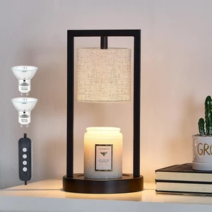 Candle Warmer Lamp with Timer, Black Candle Lamps Linen Fabric Shade, 3-Level Dimmable Candle Warming Wax Melt Warmer for Scented Wax, 50W Electric Warmer Lamp for Women Home Decor (2 Bulbs Included) Candle Warmer Lamp with Timer, Black Candle Lamps Linen Fabric Shade, 3-Level Dimmable Candle Warming Wax Melt Warmer for Scented Wax, 50W Electric Warmer Lamp for Women Home Decor (2 Bulbs Included)