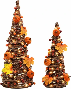 Lighted Fall Table Tree Decor, Farmhouse Pumpkin Fall Decorations for Home Lighted Fall Table Tree Decor, Farmhouse Pumpkin Fall Decorations for Home
