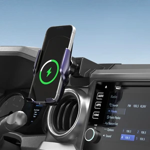 Car Phone Mount for Toyota Tacoma 20162023, Smart Auto-Clamping on Custom Dashboard Base, 15W Wireless Fast Charging, 360° Adjustable, Without Blocking Airflow, Toyota Tacoma Essential Accessories Car Phone Mount for Toyota Tacoma 20162023, Smart Auto-Clamping on Custom Dashboard Base, 15W Wireless Fast Charging, 360° Adjustable, Without Blocking Airflow, Toyota Tacoma Essential Accessories