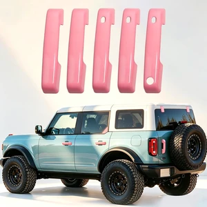 Pink Door Handle Covers for Ford Bronco 4 Door - with Smart Hole Pink Door Handle Covers for Ford Bronco 4 Door - with Smart Hole