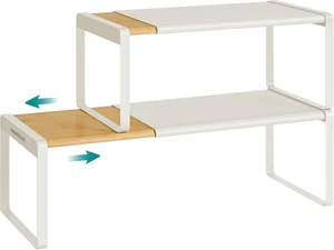 Spice Rack, Expandable Cupboard Shelf Orgnizer,Bamboo Spice Rack, Expandable Cupboard Shelf Orgnizer,Bamboo