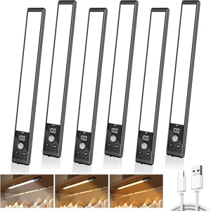 6-Pack 10" Wireless Under Cabinet Lights with Digital Display 6-Pack 10" Wireless Under Cabinet Lights with Digital Display