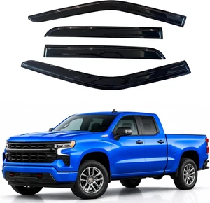 IG Window Visors for 2019-2026 Chevrolet Silverado/GMC Sierra 1500 Double Cab, Out-Channel Rain Guard Vent Deflector, Truck Accessories for 2020-2026 Chevy Silverado/Sierra 2500HD 3500HD Extended Cab IG Window Visors for 2019-2026 Chevrolet Silverado/GMC Sierra 1500 Double Cab, Out-Channel Rain Guard Vent Deflector, Truck Accessories for 2020-2026 Chevy Silverado/Sierra 2500HD 3500HD Extended Cab