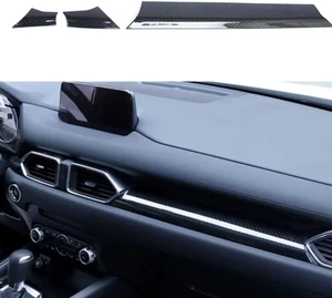 3PCS Carbon Fiber ABS Dashboard Trim Panel Cover Compatible with Mazda CX-5 2017-2024, Instrument Panel Decorative Interior Accessories 3PCS Carbon Fiber ABS Dashboard Trim Panel Cover Compatible with Mazda CX-5 2017-2024, Instrument Panel Decorative Interior Accessories