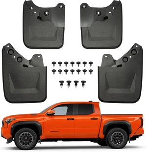 Mud Flaps Splash Guards Fit for Toyota Tacoma 2024-2026, 4PCS No Drilling Pickup Wide Mudguards Kit, 4th Tacoma Truck Exterior Accessories Front & Rear Tire, All Road & All Weather Protect Wheel Liner Mud Flaps Splash Guards Fit for Toyota Tacoma 2024-2026, 4PCS No Drilling Pickup Wide Mudguards Kit, 4th Tacoma Truck Exterior Accessories Front & Rear Tire, All Road & All Weather Protect Wheel Liner