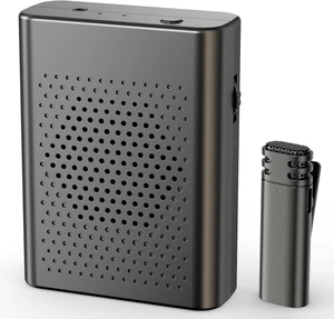 Wireless Voice Amplifier with Wireless Lavalier Microphone, PA System, Portable Cordless Omnidirectional Clip On Mic with Speaker for Teachers, Tour Guide, Lecture, Conference, Fitness Instructors Wireless Voice Amplifier with Wireless Lavalier Microphone, PA System, Portable Cordless Omnidirectional Clip On Mic with Speaker for Teachers, Tour Guide, Lecture, Conference, Fitness Instructors