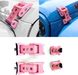 Stainless Steel Latch Hood Capture Kit for 2007-2018 Jeep Wrangler JK JKU and 2018-2022 Jeep Wrangler JLJLU Gladiator 2-Door and 4-Door (Pink) Stainless Steel Latch Hood Capture Kit for 2007-2018 Jeep Wrangler JK JKU and 2018-2022 Jeep Wrangler JLJLU Gladiator 2-Door and 4-Door (Pink)