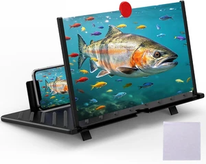20" Screen Magnifier for Cell Phone,3D Magnifying Projector Screen Enlarger Expander for Movies, Videos, and Gaming,Foldable Phone Stand with Screen Amplifier Supports All Smartphones 20" Screen Magnifier for Cell Phone,3D Magnifying Projector Screen Enlarger Expander for Movies, Videos, and Gaming,Foldable Phone Stand with Screen Amplifier Supports All Smartphones